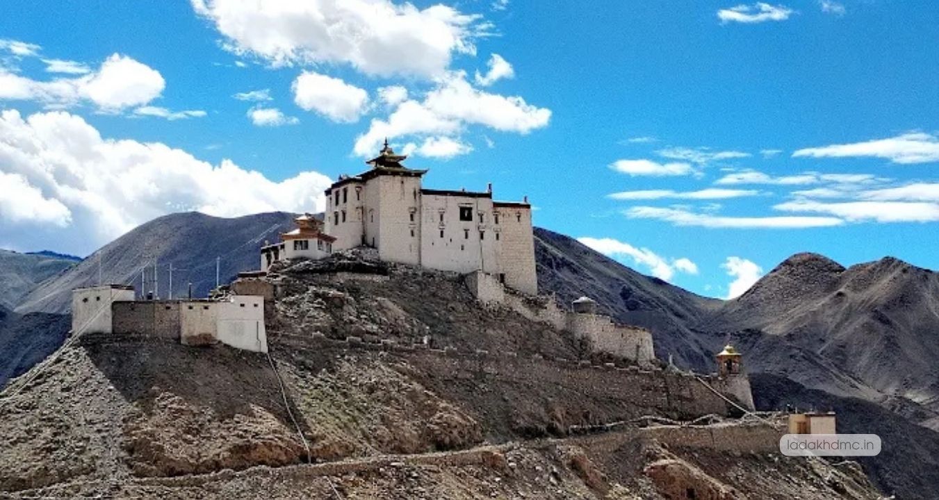 Chemrey Monastery - historic monastery with tall Stupa and colorful murals