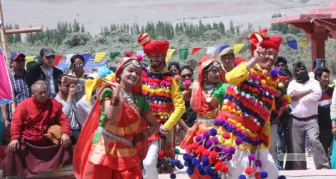 Panoramic view of Sindhu Darshan, Leh Ladakh featuring the Indus River, surrounding mountains, and serene landscapes